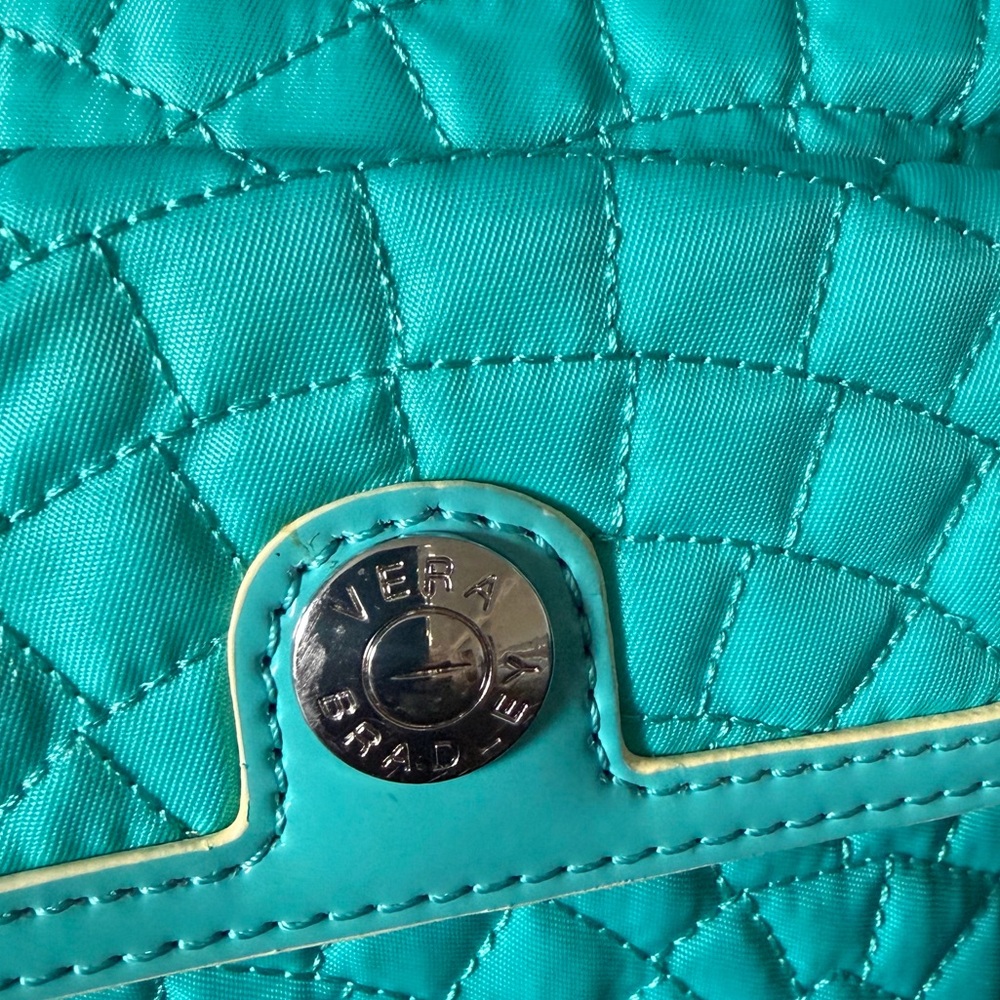 Vera Bradley Retired Cest la Vie Crossbody Bag Teal Turquoise - Picture 2 of 9